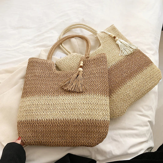 Sac de plage en paille